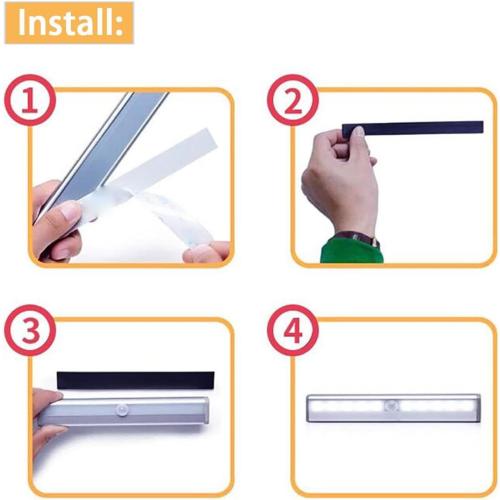 Motion Sensor LED Strip Lights with Infrared Human Detection, Easy Peel Stick Install for RV Interior, Energy Efficient Automobile Lighting Solution