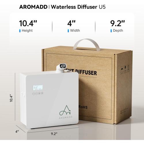 2025 Upgraded 3500 Sq.Ft Smart Scent Diffuser - HVAC System, Whole House Aroma & Hotel Collection Diffuser, Waterless Essential Oil Diffuser for Home Large Room, Cold Air Tech, 600mL (Pure White)