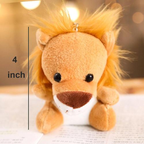 Mini Stuffed Animal Forest Tiny Plush Jungle Lion Elephant Tiger Giraffe Plush Toy for Party Animal Themed 6 Pieces (6zhidongwu)