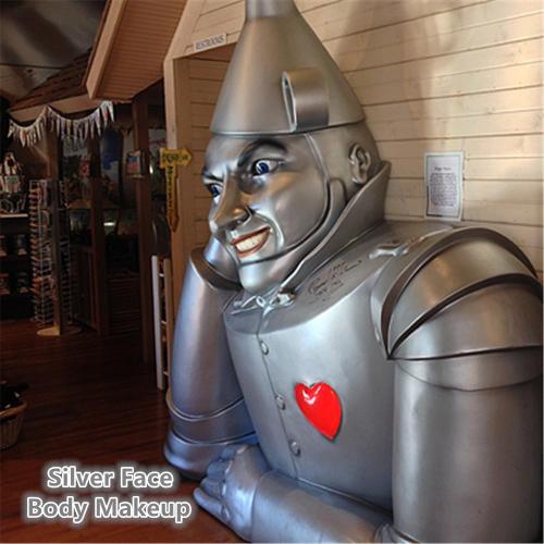 Go Ho Metallic Silver Body Paint Washable(2.37oz/pc),Water Based Cream Silver Face Body Paint,Full Professional Face Paint for Halloween Costumes Festivals Cosplay SFX Makeup