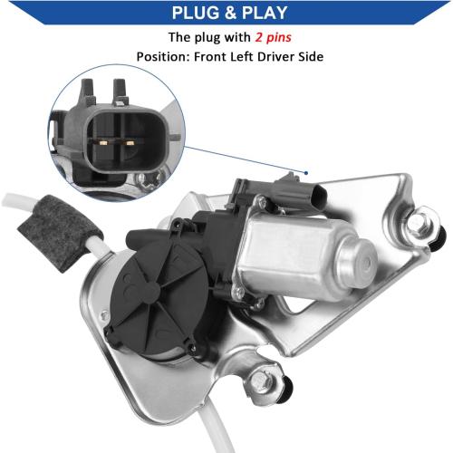 741-526 Front Left Driver Side Power Window Motor and Regulator Assembly Compatible with Jeep Liberty KJ 2002-2006