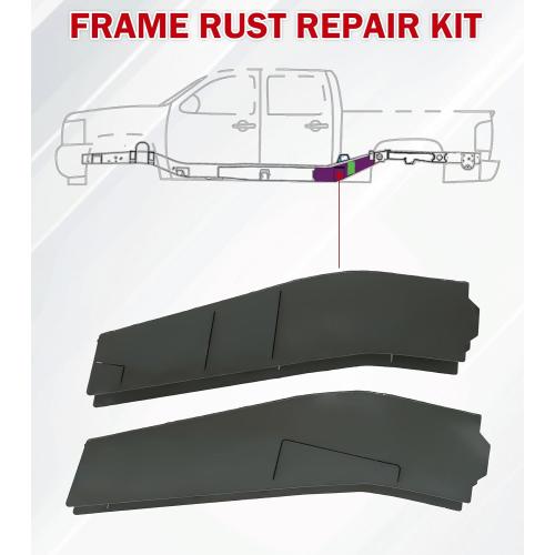 ELITEWILL Mid-rear Frame Repair Kit Fit for 2007-2014 Chevy Silverado 2nd Gen and GMC Sierra 1500 3rd Gen Ext & Crew Cab Chevy Frame Rust Repair