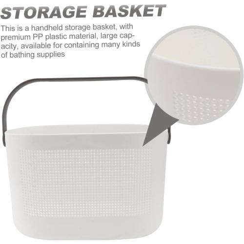 Gray Hollow Wash Basket Capacity Toiletry Container for Bathroom Storage Wash Storage Basket for Organizing Toiletries and Accessories