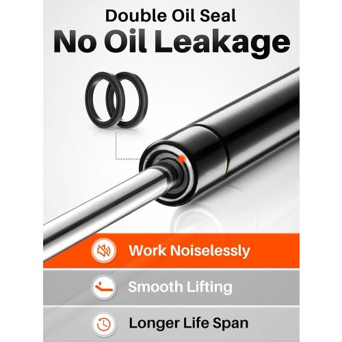 20 inch 100 lbs Gas Struts for Heavy lid RV Bed Lift Kit, 20'' 445N Gas Prop Spring Shocks with Mounting Brackets for DIY Window Cabinet Door Tool Box, 2 Pack (fit 80-110 lbs)