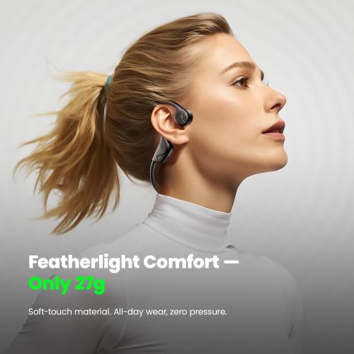Bone Conduction Headphones,Bluetooth V6.0 Open Ear Headphones with Mic,Bone Conduction Earbuds 12Hrs Playtime,IPX5 Waterproof Sport Headphone for Running