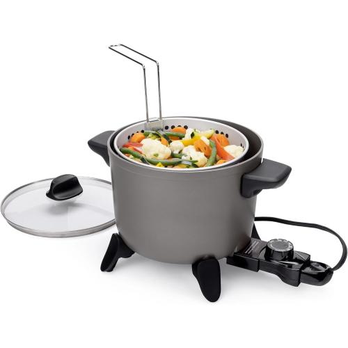 Electric Kitchen Kettle Multi-Cooker - Non-Stick Electric Deep Fryer for Home Kitchen