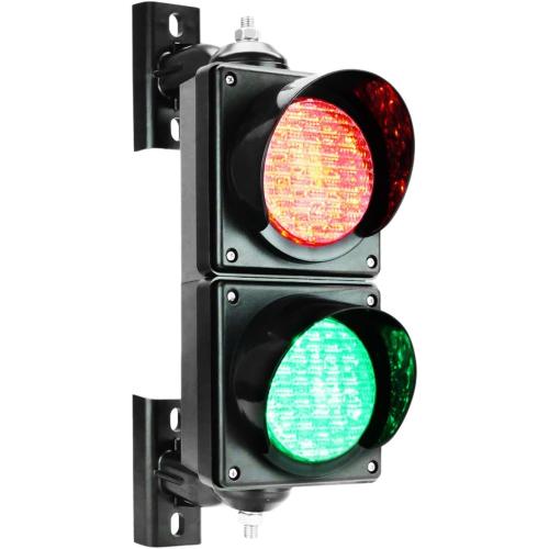 BBMI 100mm(4inch) Traffic Light, AC85-265V Red/Green Stop and Go Lamp, PC Housing Waterproof IP65 Industrial Warning LED Traffic Stop Light.