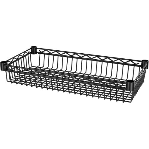 SINGAYE Shelf 6 Tier Wire Shelving Unit Adjustable Storage Shelves Big Basket Rack for Garage Kitchen Office Pantry Laundry Room Organizers13.5 D x 30 W x 65 H Black