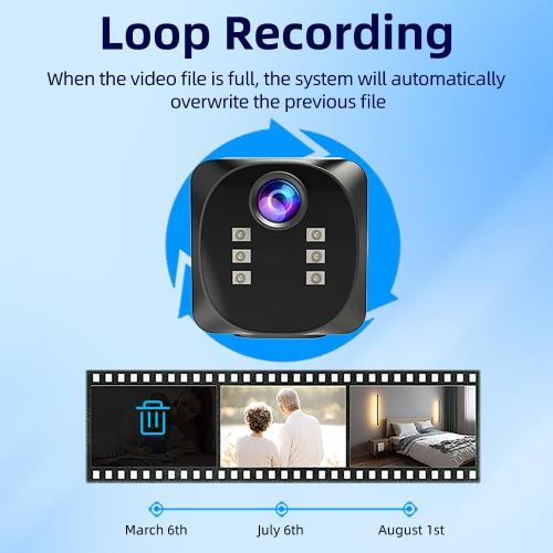 Mini Camera 4K HD WiFi Wireless Security Camera with Motion Detection, Night Vision App Control, Cloud & SD Storage Support- Ideal for Pet, Baby, and Nanny Surveillance