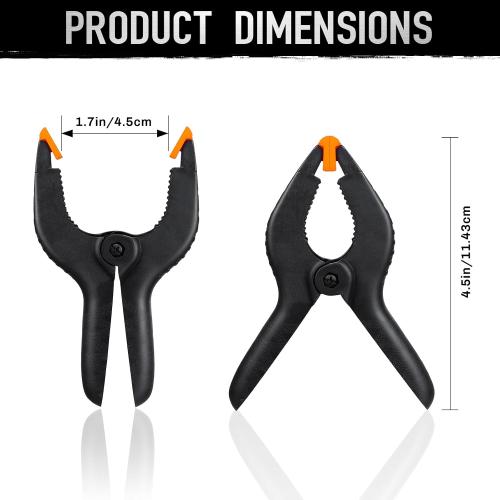 4.5 Inch Spring Clamps Heavy Duty, 10 Pack Spring Clips, Backdrop Clips Clamps for Crafts Woodworking Photography