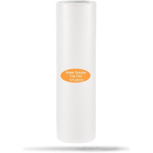 New brothread Light Weight Clear Wash Away - Water Soluble Embroidery Topping Film - 12 x 25 Yd roll - Cut into Various Sizes for Machine Embroidery and Hand Sewing