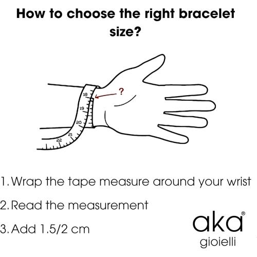 Aka Gioielli - Solid 925 Sterling Silver Italian 3mm Braided Rope Chain - Bracelet for Men and Women - Made in Italy