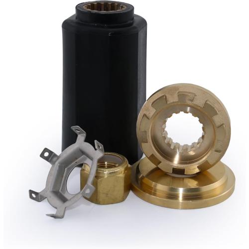 CAPTAIN 4 Blades Boat Propeller 13x17, 15 Spline Tooth Outboard Motor Prop, RH, Charging Cable for Mercury Engines 40 50 60 70 75 80 90 100 115 125 140 150 HP Aluminum Parts