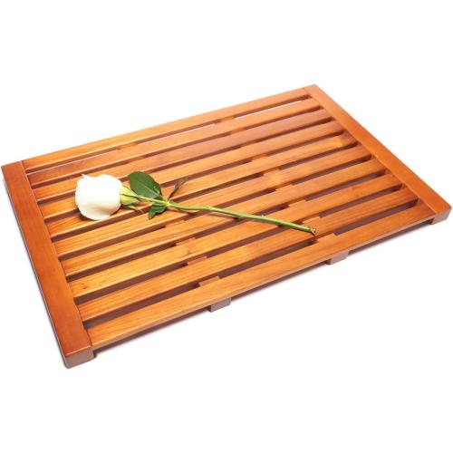 Teak Shower Mat-Signature Collection-SpaTeak Bath Mat-Wood Bath Mat for Home Indoor or Outdoor