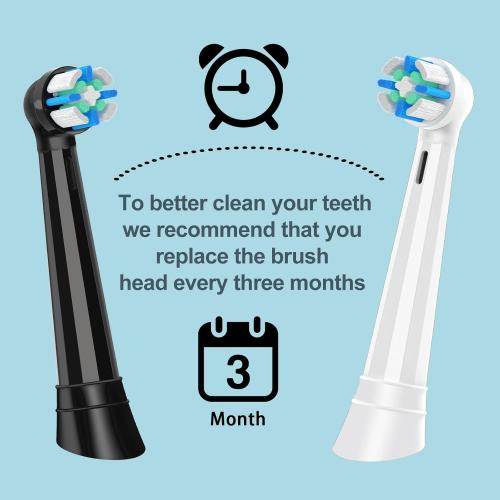 12 PCS IO Replacement Heads Compatible with Oral b iO 2/3/4/5/6/7/8/9/10 Series Electric Toothbrush, Brush Heads Compatible with Oral B IO for Teeth Cleaning (Black/White)