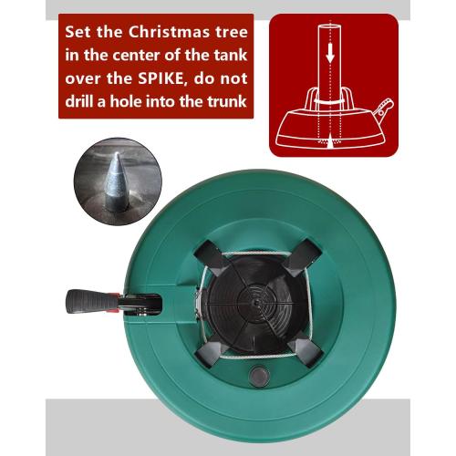 Leejec Christmas Tree Stand with Water Reservoir, Fast Clamped 10 Ft Real Tree with 5.5 Diameter, Water Level Indicator Equipped, No Assembly Required