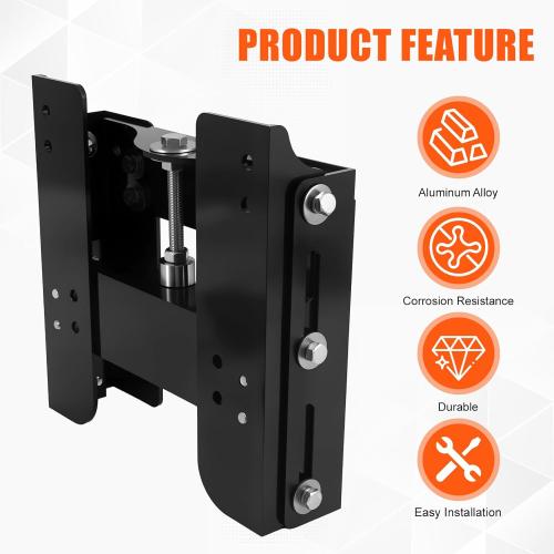 4-Inch Manual Power Lift Setback Jack Plate for Up to 60 HP Outboard Boat Motors – Transom Mount TC-2507