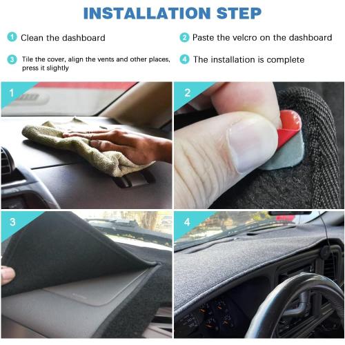 Dashboard Cover Compatible with 1999-2006 Silverado 1500 2500 3500 GMC Sierra Pickup 2000-2006 Avalanche Tahoe Suburban GMC Yukon Dash Cover Mat Black Premium Carpet