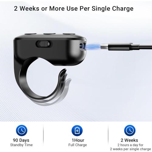 Scrolling Ring Remote for TikTok YouTube IG Shorts Video Landscape Portrait, Fingertip Wireless Scroller Page Turner Clicker for Kindle APP Compatible with iPhone iPad Android Phone Tablet