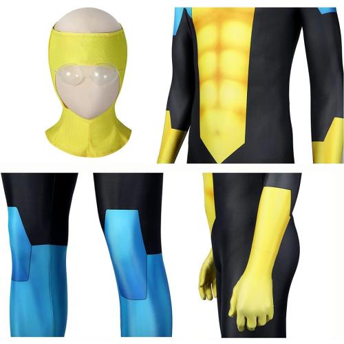 Men's Invincible Costume Halloween Cosplay Bodysuit Mark Grayson Omni Man Nolan Grayson Atom EVE Jumpsuit Full Set