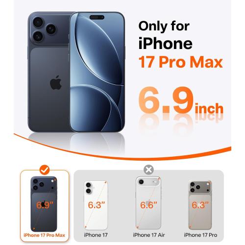 TORRAS for iPhone 17 Pro Max Case with Stand, [Fit for MagSafe] [Military-Grade Protection] [Camera Control] Translucent Slim for iPhone 17 Pro Max Phone Case Anti-Fingerprint Ostand, Deep Blue