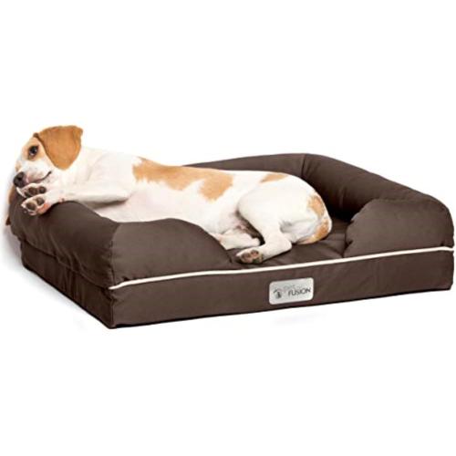 PetFusion Ultimate Dog Bed, Orthopedic Memory Foam, Waterproof Cover Liner | Joint pressure relief, YKK zippers, breathable cotton exterior, multiple sizes and color options, pet safe