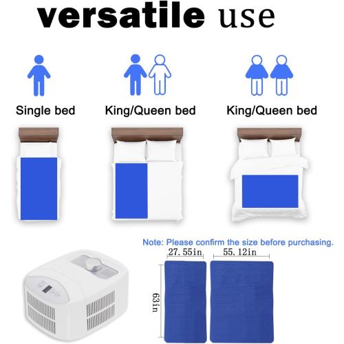 Water Cooling Mattress Pad, Bed Cooling System, Portable Bed Chiller, Cooled Mattress, Cool Sleep (63 27.55)