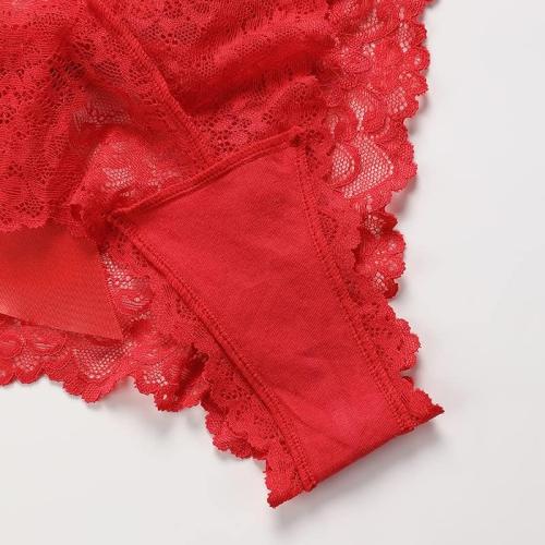 3pk Evankin Limited Edition Red, White, and Black Lace Bow Sexy Briefs with Pure Cotton Crotch for Women's Christmas Underwear