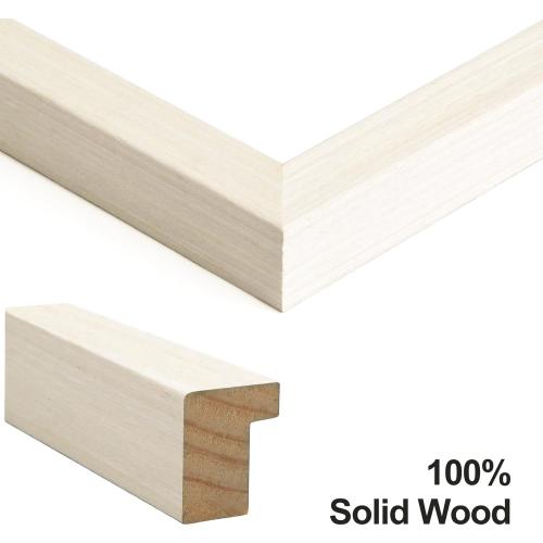 Yaetm White 12x16 Picture Frame with Mat for 8.5x11 Set of 4, Solid Wood Frame 12x16 for Photos, Posters & Art Prints, Horizontal and Vertical Wall Mount (4 pack, White)