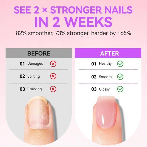 Natural Nail Growth & Oil Kit: Rose & Pomegranate Nail Care Set - Deep Repair for Damaged Nails - Rich Winter Scent - Cruelty-Free Vegan Formula
