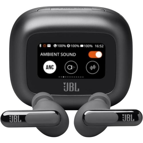JBL Live Beam 3 - True Wireless Noise-Cancelling Stick-Closed Earbuds, 48Hrs Total Playback, Wireless Charging, 6 Mics for Perfect Calls, Multi-Point Connection, IP55 Waterproof and dustproof (Black)