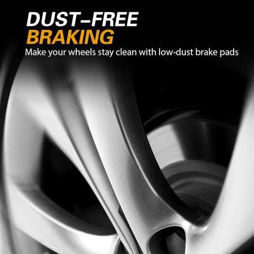 WEIZE Front Carbon Fiber Ceramic Brake Pads, Fits for Toyota Tundra Tacoma 4Runner Sequoia FJ Cruiser Lexus GX470, 2000 2001 2002 2003 2004 2005 2006 Truck and Tow Brake Pads Set with Hardware D976