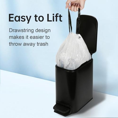 2 Pack White Sensor Trash Can with Trash Bags
