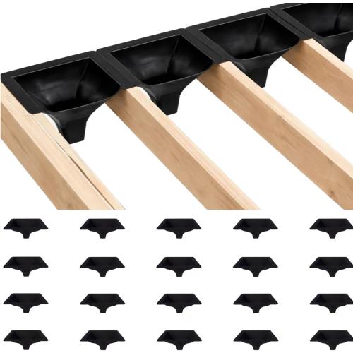 20PCS Black Downspouts for Under Deck Drainage System, PE Deck Downspouts Use for 12&16 Joist Spacing