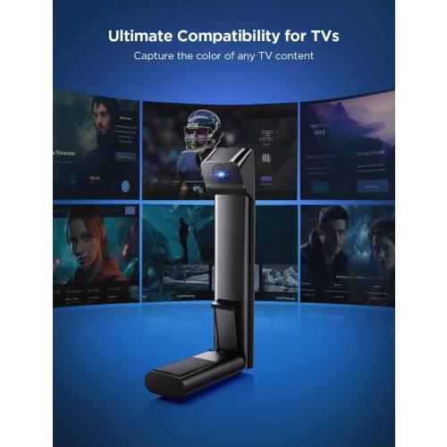 Govee TV Backlight 3 Lite with Fish-Eye Correction Function Sync to 55-65 Inch TVs, 11.8ft RGBICW Wi-Fi LED Strip Lights with Camera, 4 Colors in 1 Lamp Bead, Voice and APP Control, Adapter