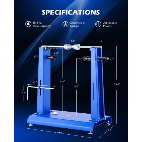 Color Blue Orion Motor Tech Motorcycle Wheel Balancer & Truing Stand, Tire Balancer Stand for Motorcycle Wheel with Adjustable Truing Pointer, Heavy Duty Bicycle Wheel Truing Stand for Sport Dirt Bike