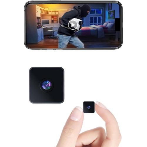 2K MiniSmart Hidden HD Cameras Wireless WiFi Camera for Home Security - Night Vision, Motion Detection, Built - in Battery, App Control (iOS & Android) - Ideal Indoor Nanny, Pet & Dog Camera