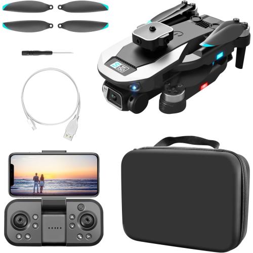 ikaufen S150 Drone with Camera for Adults GPS RC Drone With 4K HD Camera WiFi FPV Foldable Quadcopter Aircraft  2 Battery