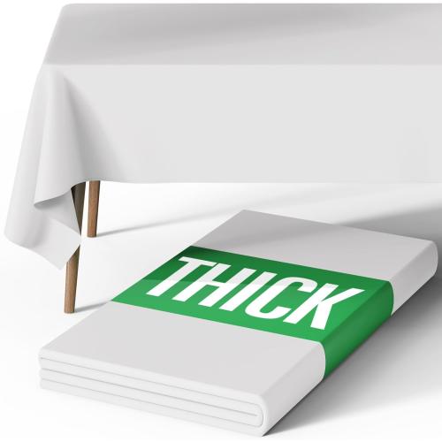 Pureegg Rectangle Table Cloth 60 x 84 – Durable Polyester Tablecloth Offers Reusable & Washable Protection, Ideal for Outdoor Party, Picnic, Wedding, Banquet and Birthday, 1 Pack, White