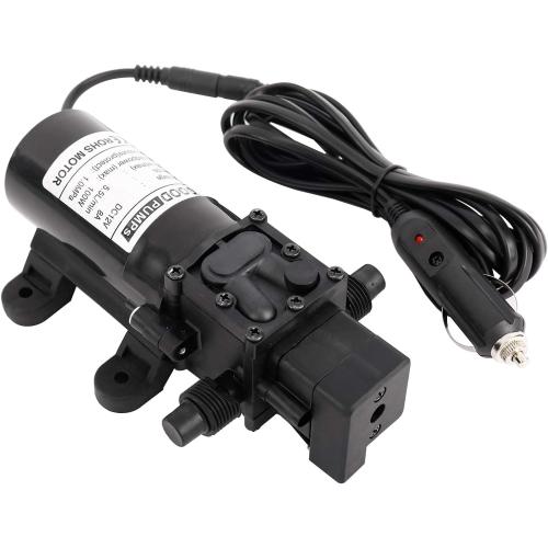 PetierWeit Car Cleaning Wash Pump DC 12V 100W 145 PSI High Pressure Portable Washdown Deck Pump Self-Priming Quick Car Cleaning Wash Pump with Electrical Washer Kit