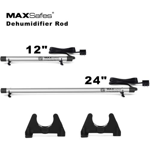 Gun Safe Dehumidifier Rod, Dry Rod - Easy Installation Plug-in Electric Dehumidifier Eliminates Moisture for Gun Safes & Cabinets, ETL Approved (24in)