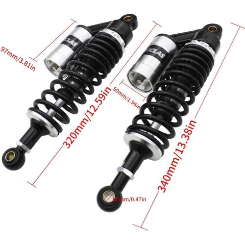 Pair 320mm&340mm motorcycle shocks Universal Motorcycle Rear Air Shock Absorbers