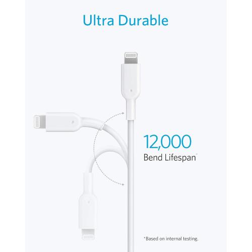 Anker USB C to Lightning Cable, MFi Certified Cable for iPhone 13 Pro 12 Pro Max 12 11 X XS, Supports Power Delivery (6FT,White)