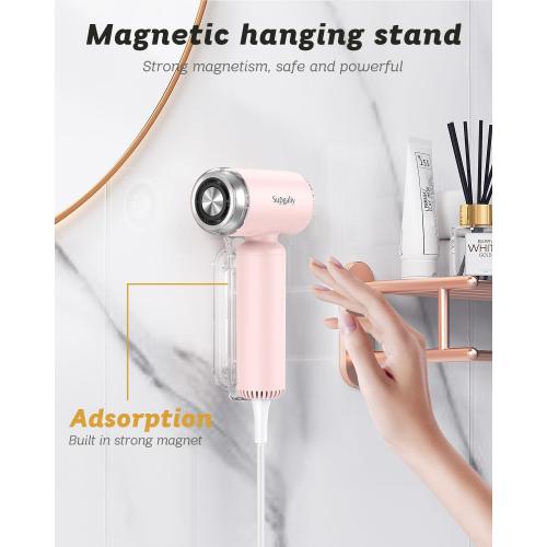 Hair Dryer - Mini HairDryer, Ionic High-Speed Motor for Fast Drying, Portable Lightweight Blow Dryer, Quiet Blowdryer with Magnetic Curly Diffuser & Concentrator for Home Travel ONLY 110V