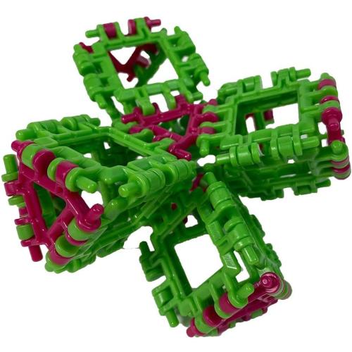 That Hinge Toy 82 Piece Green   Orange Set, Animal   More STEM Construction Toy Building Set