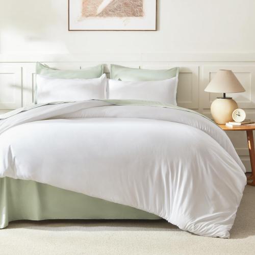 Litanika White Comforter King Size, 3 Pieces Lightweight Solid Bedding Comforter Set, All Season Fluffy Bed Set (104x90In Comforter & 2 Pillowcases)