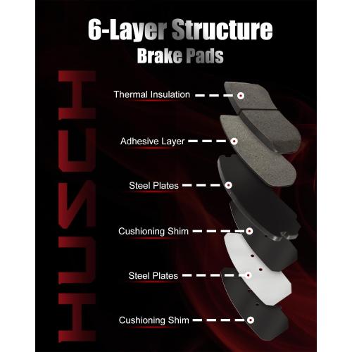 HUSCH Rear Ceramic Brake Pads Kit Fit For Dodge Durango, For Ram 1500