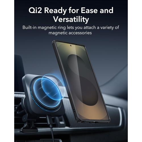 ESR for Samsung Galaxy S25 Ultra Phone Case, Compatible with MagSafe, Magnetic Case for Samsung S25 Ultra, Military-Grade Protection, Yellowing Resistant, Classic Series, Frosted Black | Magnetic Case, Yellowing Resistant, Classic Series