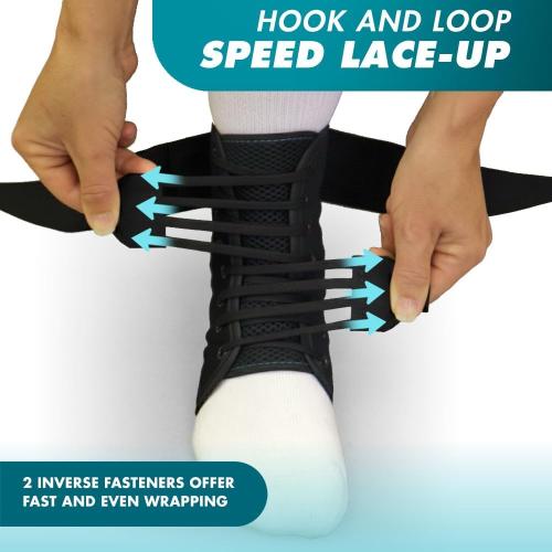 Med Spec ASO Speed Lacer – Ankle Brace for Sprained Ankle and Peroneal Tendonitis, Orthopedic Ankle Support for Men, Women, Adults, Teens and Kids, Sports Injury Recovery