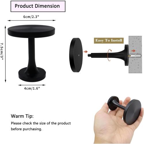 Curtain Tiebacks 2 Pack Curtain Holdbacks Zinc Alloy Curtain Tiebacks Wall Mounted with Screws, Decorative Curtain Holders for Drapes Stylish Black Curtain Tieback Hooks for Home Office